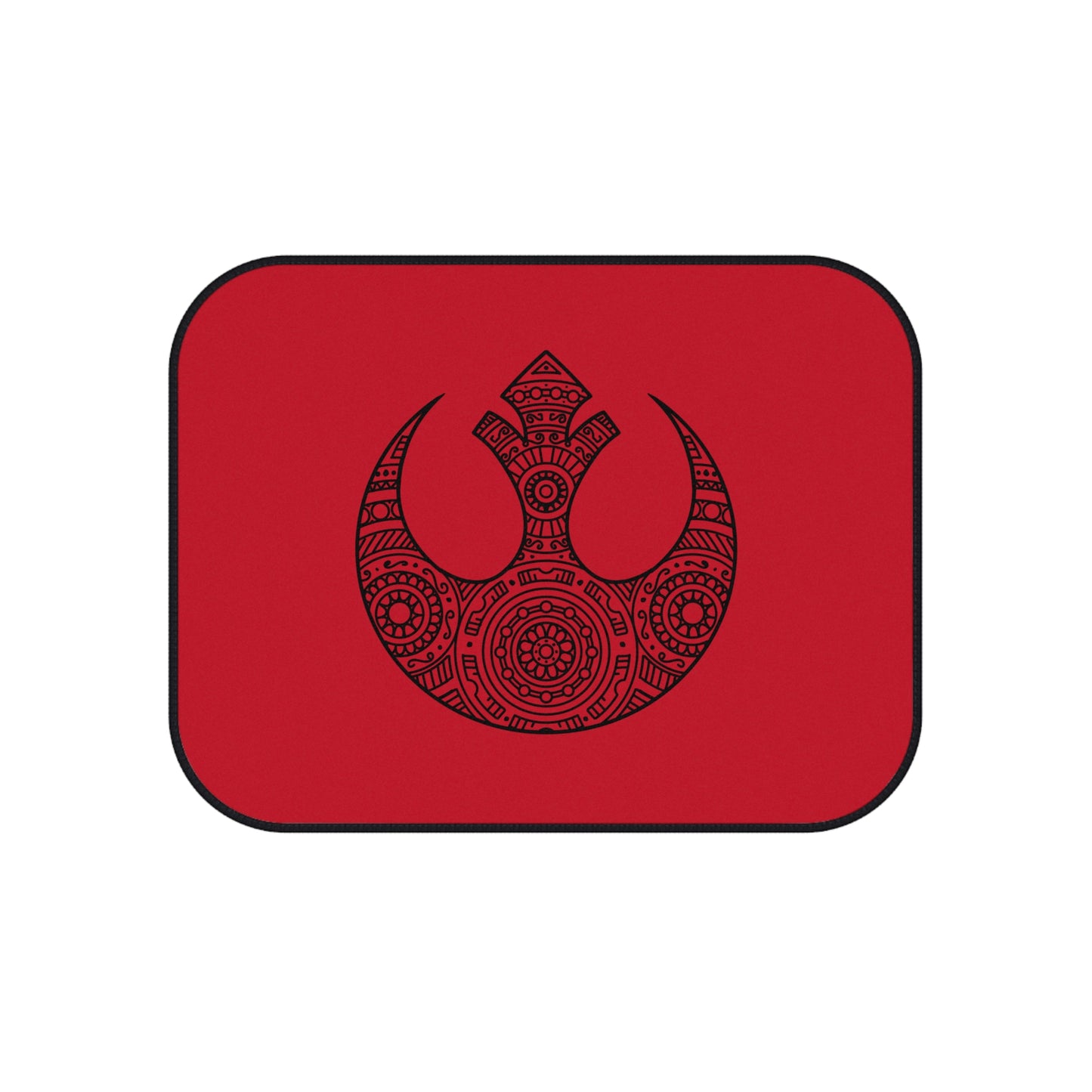 Rebel Alliance mandala - Car Mats (Set of 4) black on red