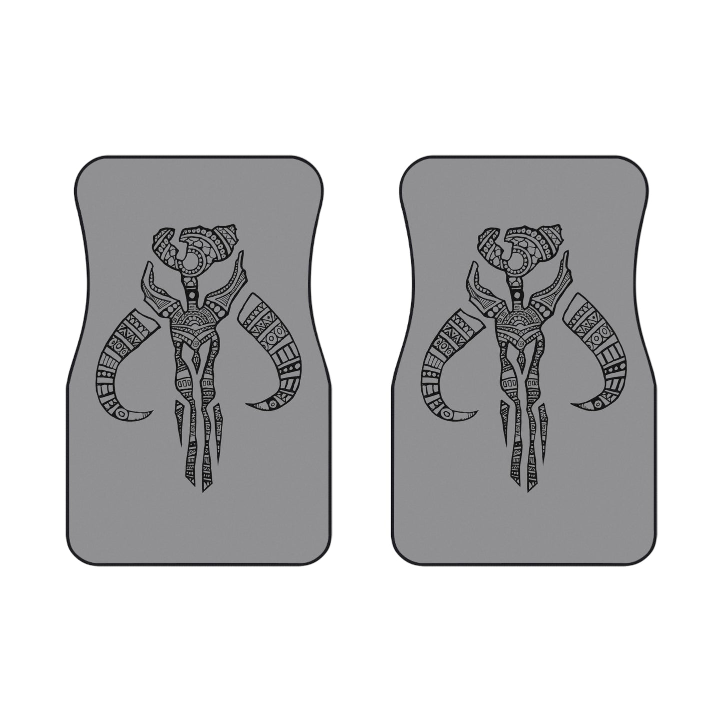 Decorative Mythosaur Skull - Car Mats (2x Front)
