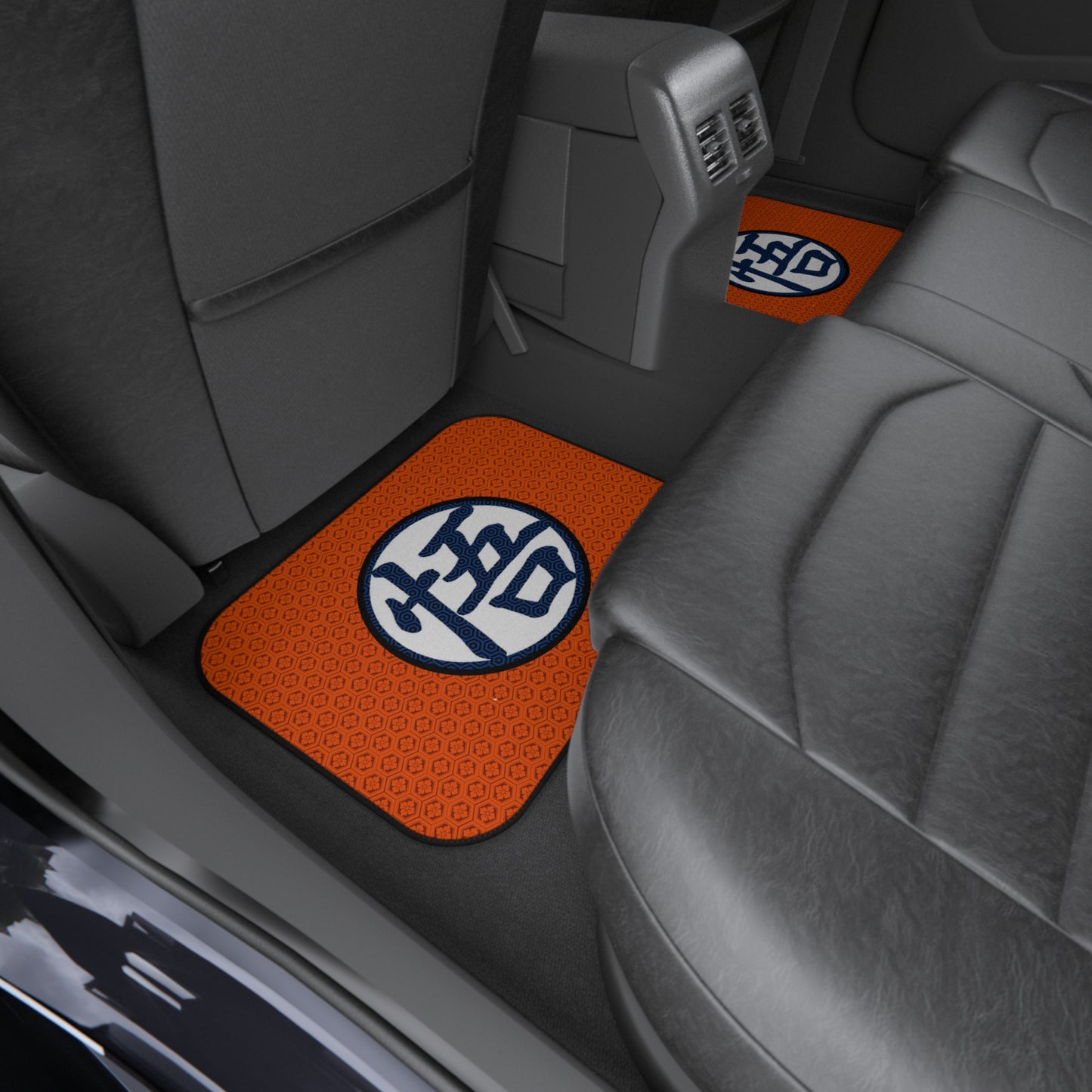 Goku Kanji - Car Mats Set - Perfect for Fans, Unique Auto Decor, Gift Idea for Car Enthusiasts, Fun Car Accessories, Dragonball Z Inspired