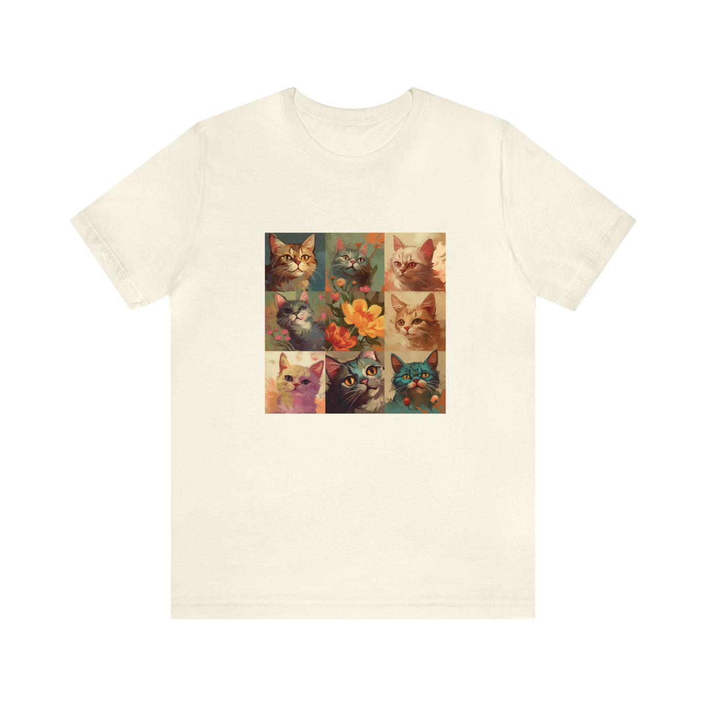 Cats oil paint - Unisex Jersey Short Sleeve Tee