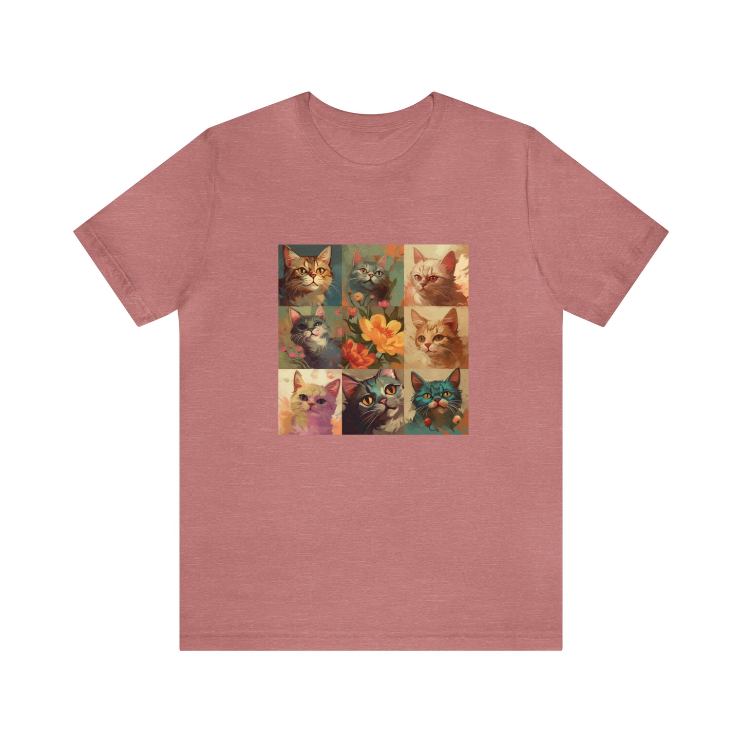 Cats oil paint - Unisex Jersey Short Sleeve Tee