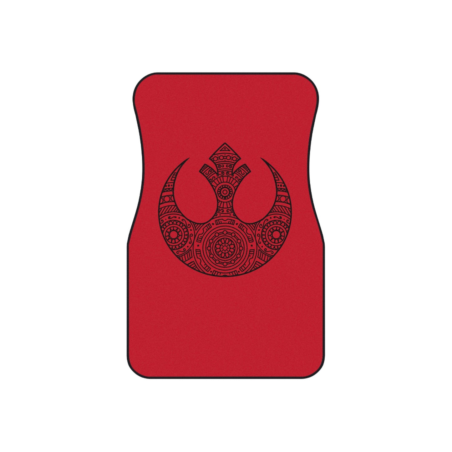 Rebel Alliance mandala - Car Mats (Set of 4) black on red