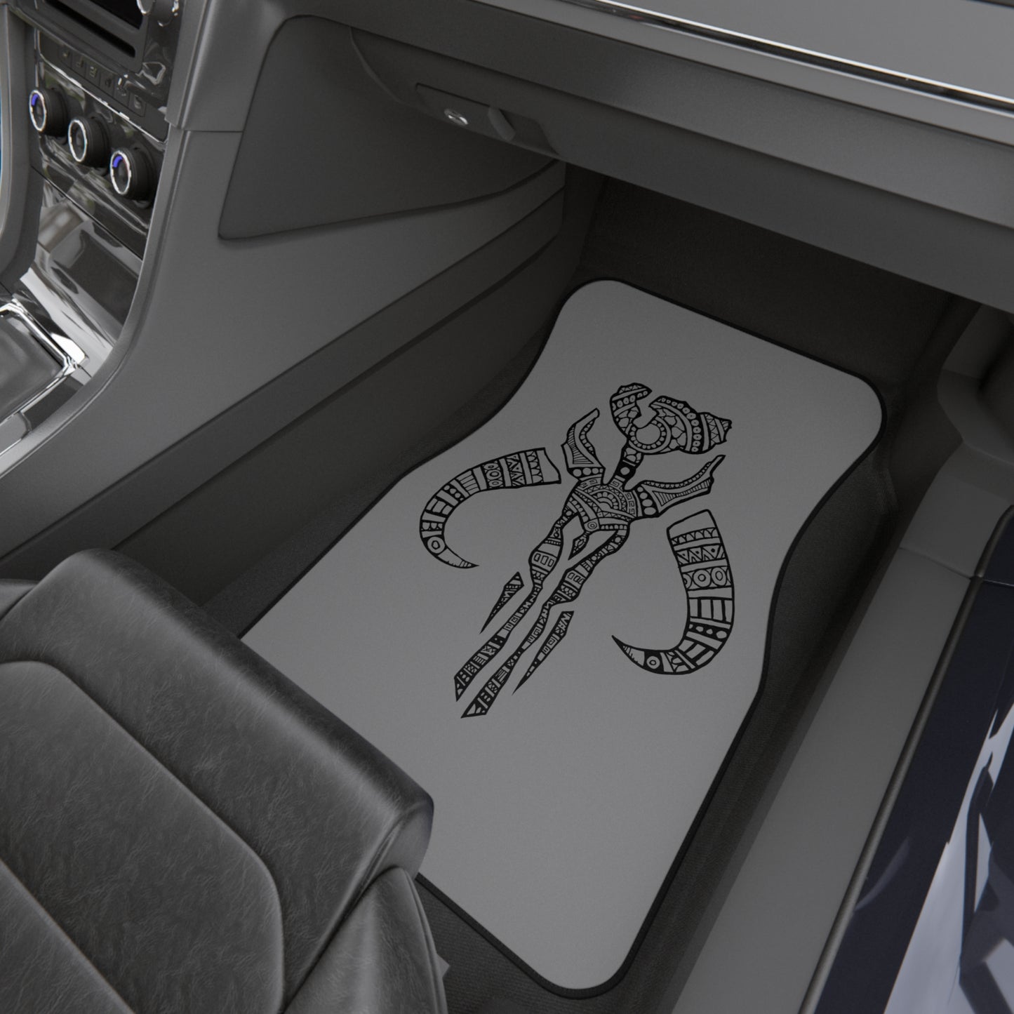 Decorative Mythosaur Skull - Car Mats (2x Front)