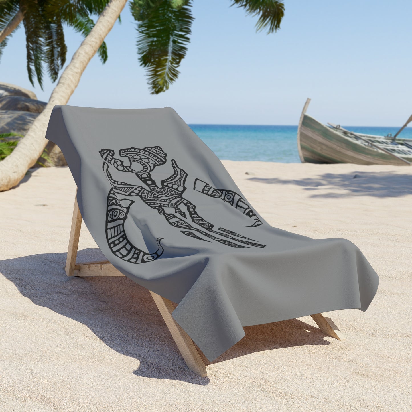 Decorative Mythosaur Skull - Beach Towel