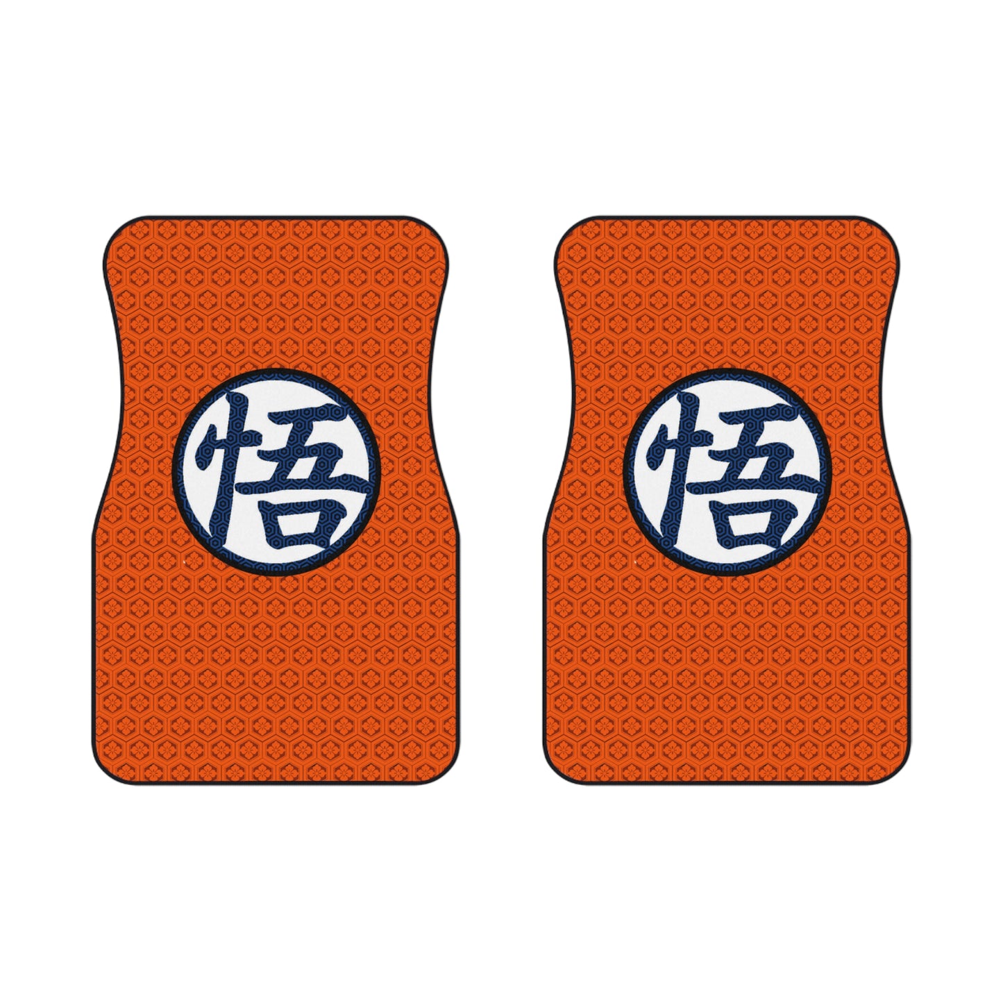 Goku Kanji Orange Car Mats | Front Floor Mats
