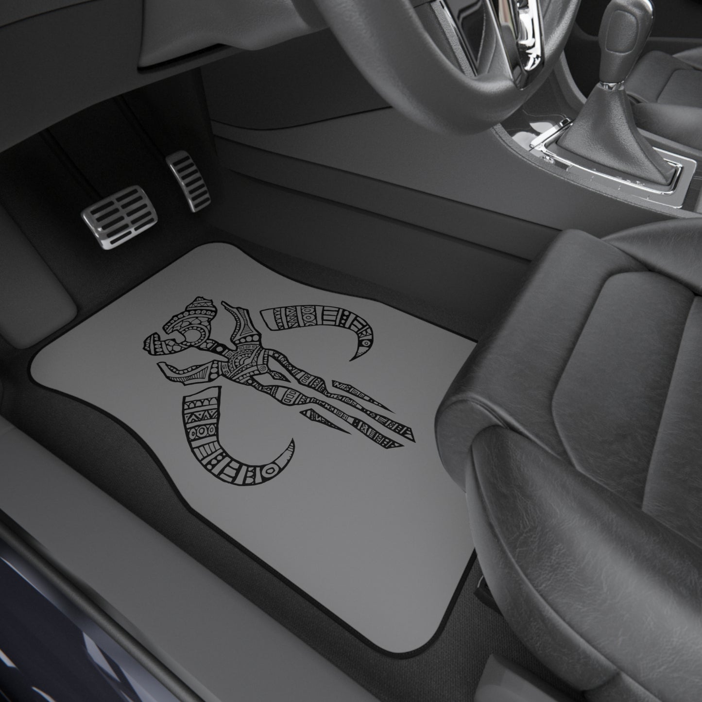 Decorative Mythosaur Skull - Car Mats (2x Front)