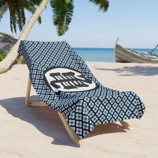 Copy of Master Roshi Kanji_indigo - Beach Towel