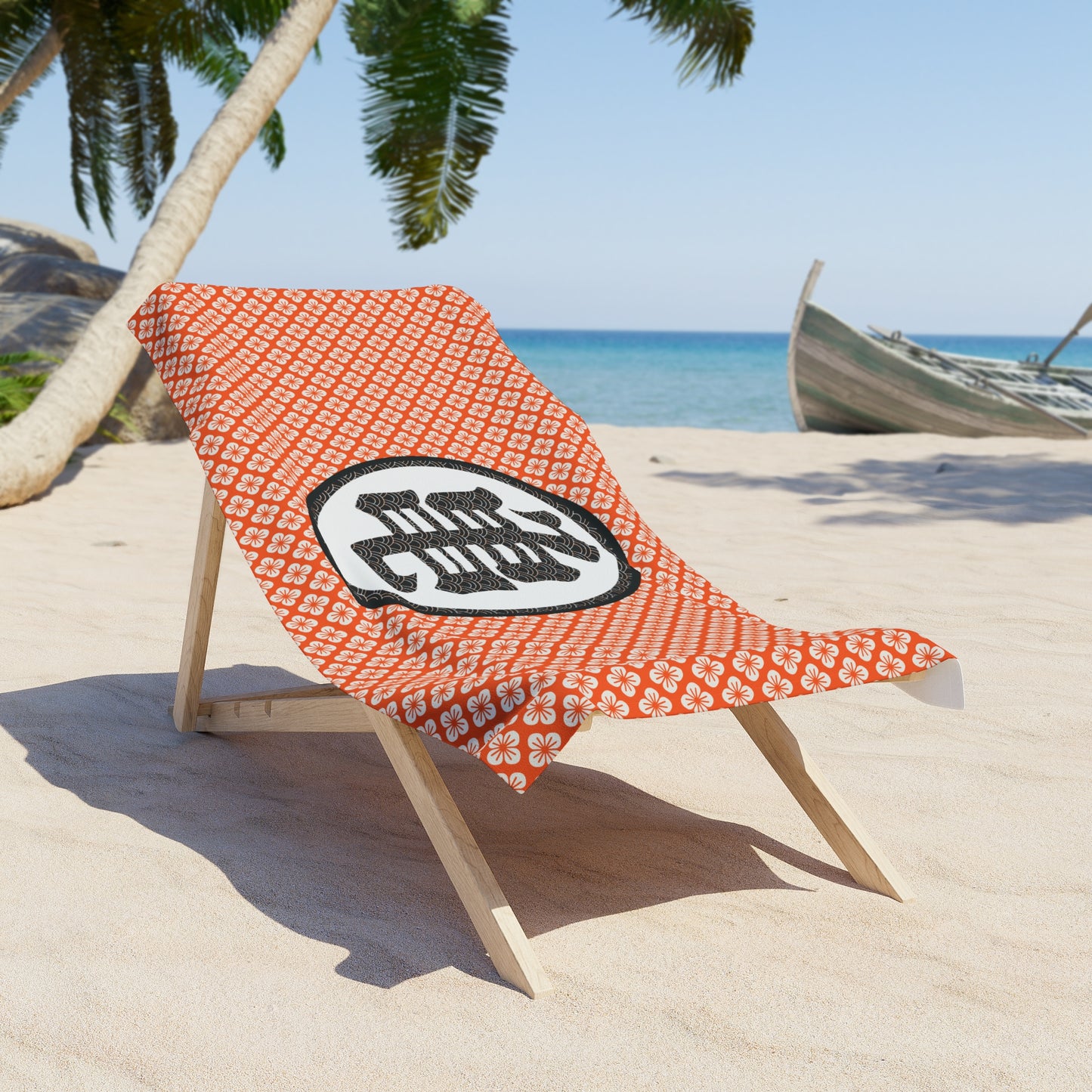 Master Roshi Kanji_orange - Beach Towel