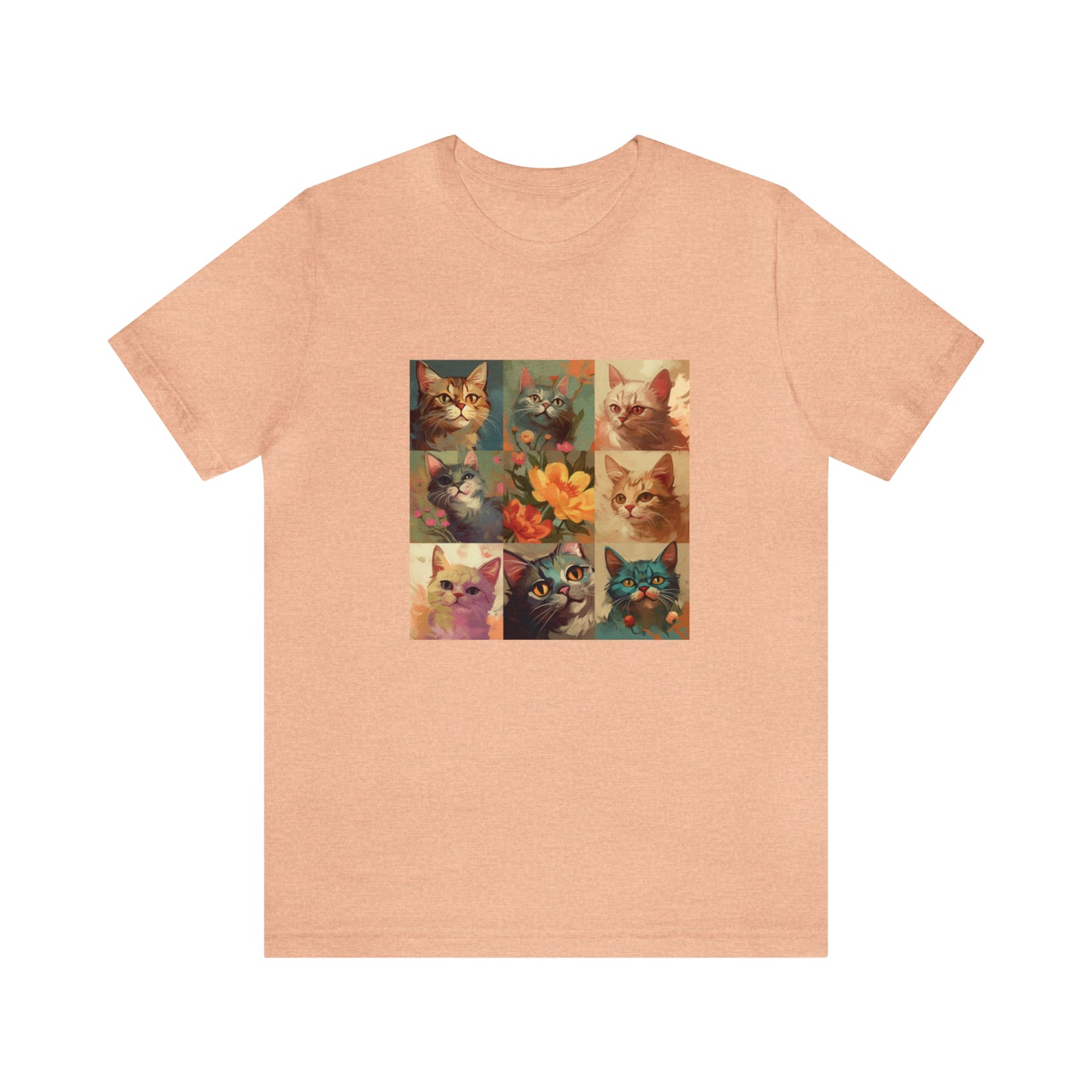 Cats oil paint - Unisex Jersey Short Sleeve Tee