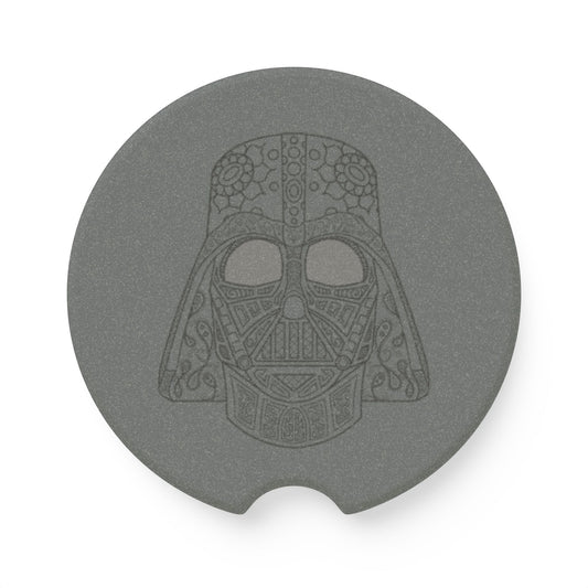 Vader Decorative - Soapstone Car Coaster - Geeky Gift for Fans, Automobile Accessory, Unique Car Gift, Coaster for Car or Home