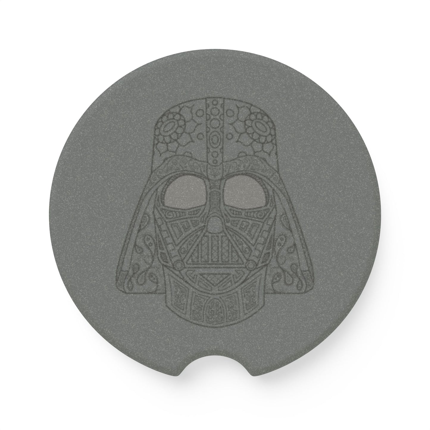 Vader Decorative - Soapstone Car Coaster - Geeky Gift for Fans, Automobile Accessory, Unique Car Gift, Coaster for Car or Home