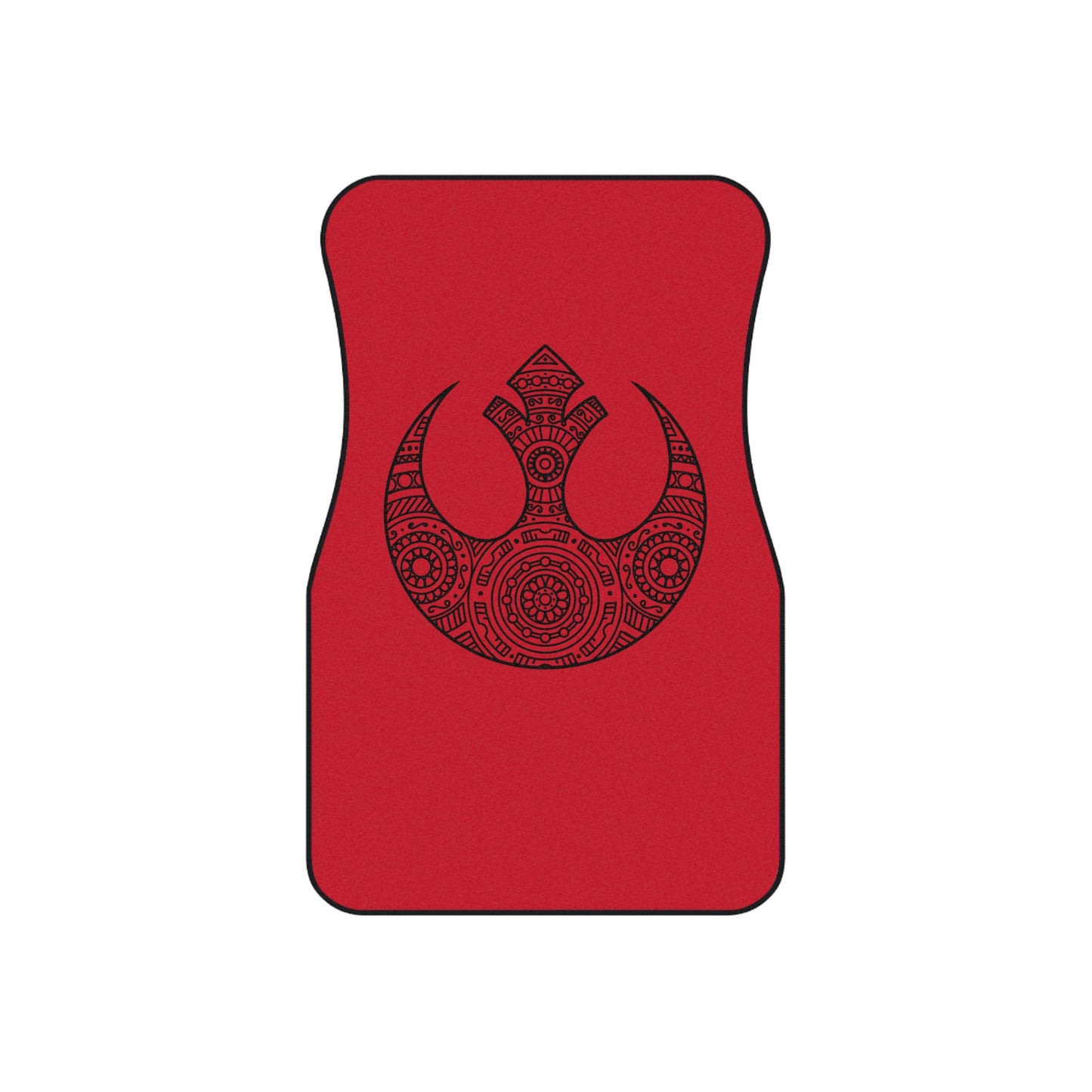 Rebel Alliance mandala - Car Mats (Set of 4) black on red