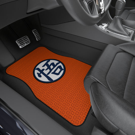 Goku Kanji - Car Mats Set - Perfect for Fans, Unique Auto Decor, Gift Idea for Car Enthusiasts, Fun Car Accessories, Dragonball Z Inspired