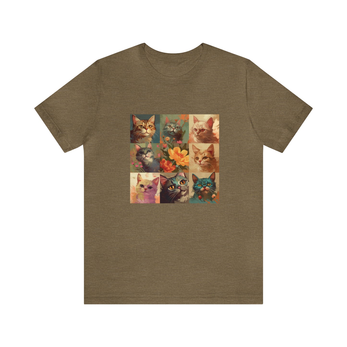 Cats oil paint - Unisex Jersey Short Sleeve Tee