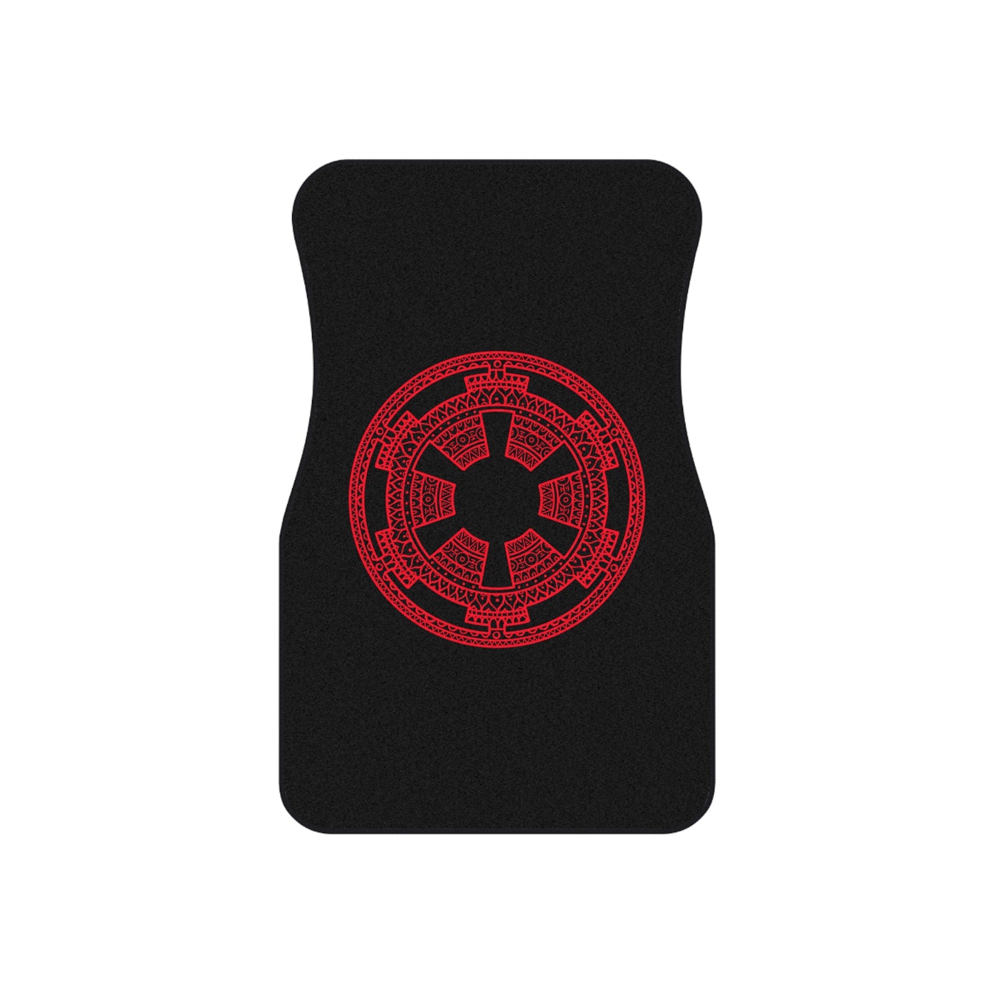 Red Imperial Cog Mandala - Car Mats (Set of 4)